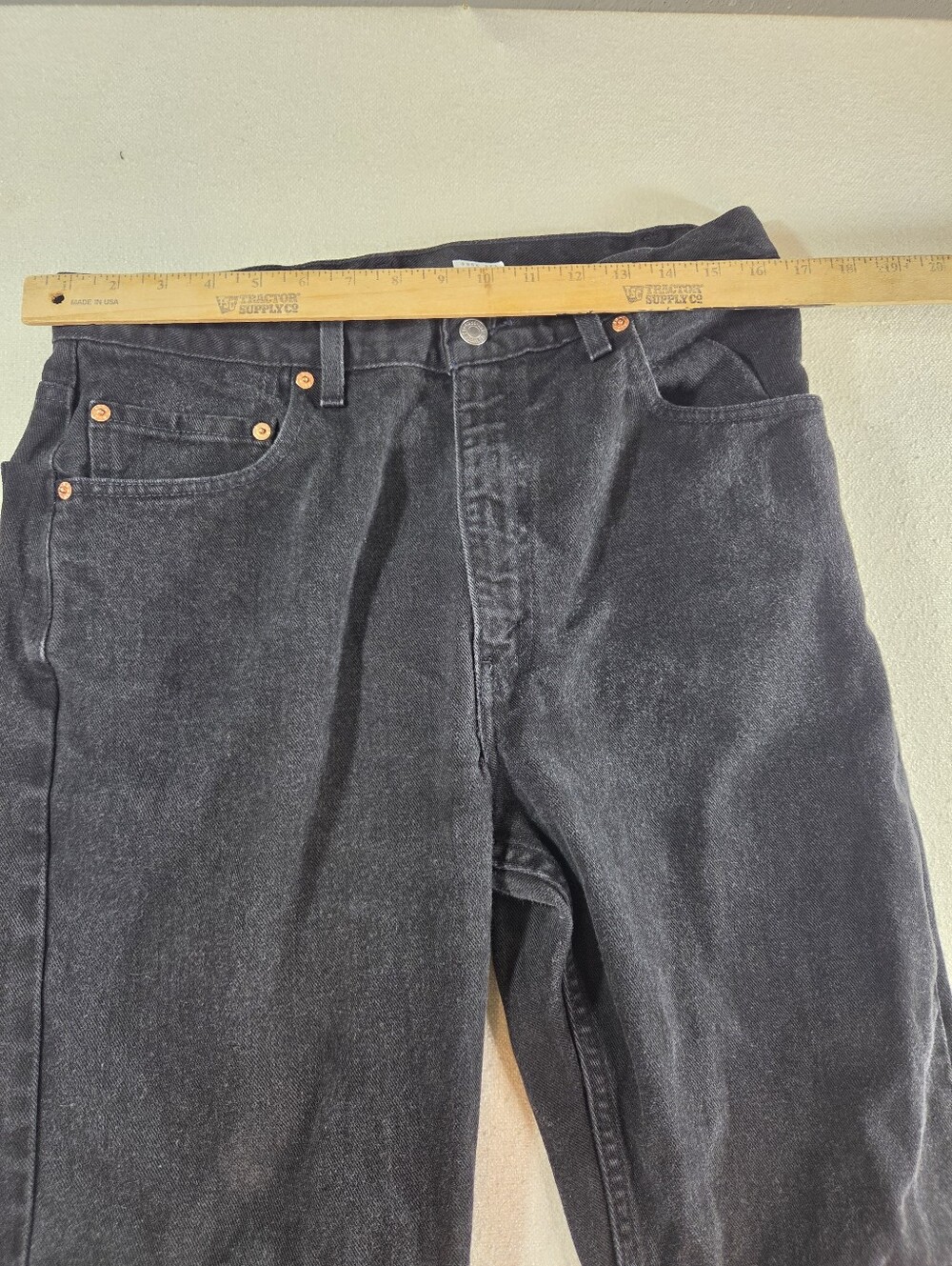 Levi’s 505 Black Jeans 34x36 Y2K Vintage - Picture 7 of 8